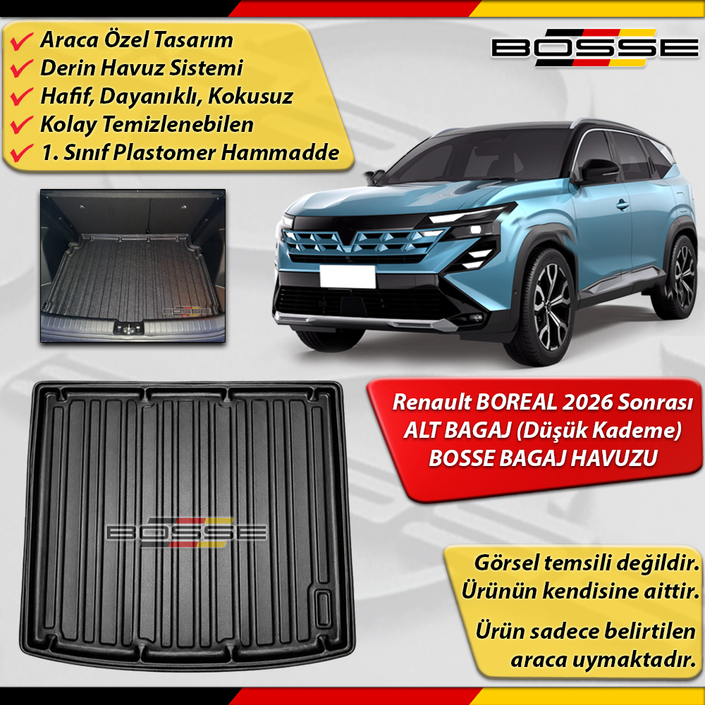 Renault Boreal Bagaj Havuzu ALT BAGAJ (Derin Kademe) 2026 Sonrası BOSSE