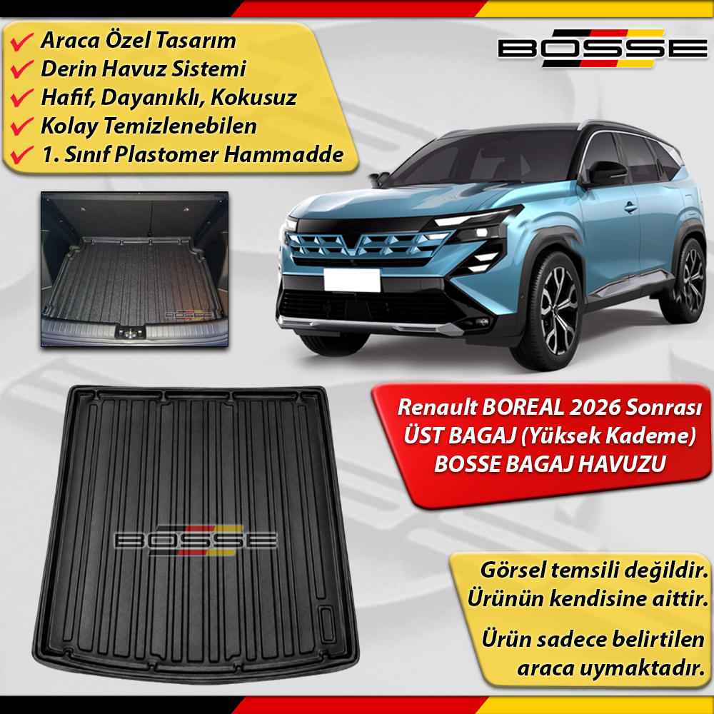 Renault Boreal Bagaj Havuzu ÜST BAGAJ (Yüksek Kademe) 2026 Sonrası BOSSE