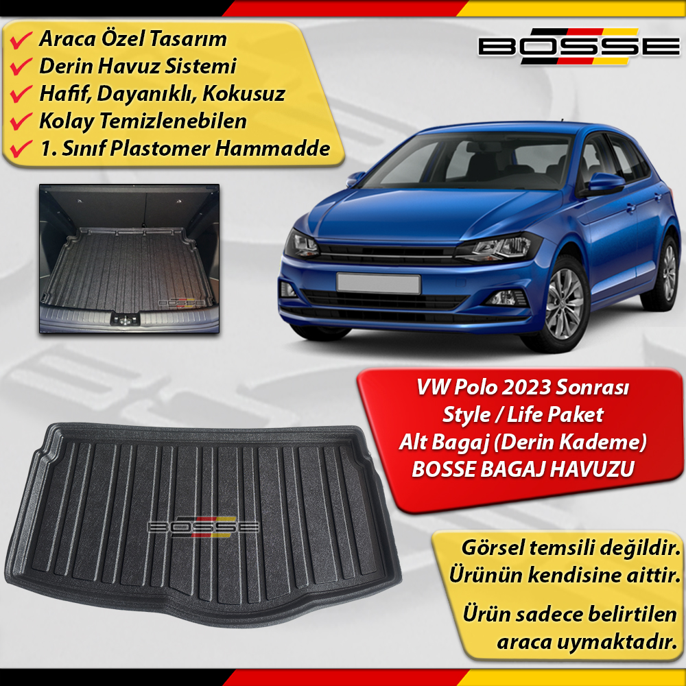 VW Polo Bagaj Havuzu Alt Bagaj (Derin Kademe) Style / Life Paket 2023 Sonrası BOSSE