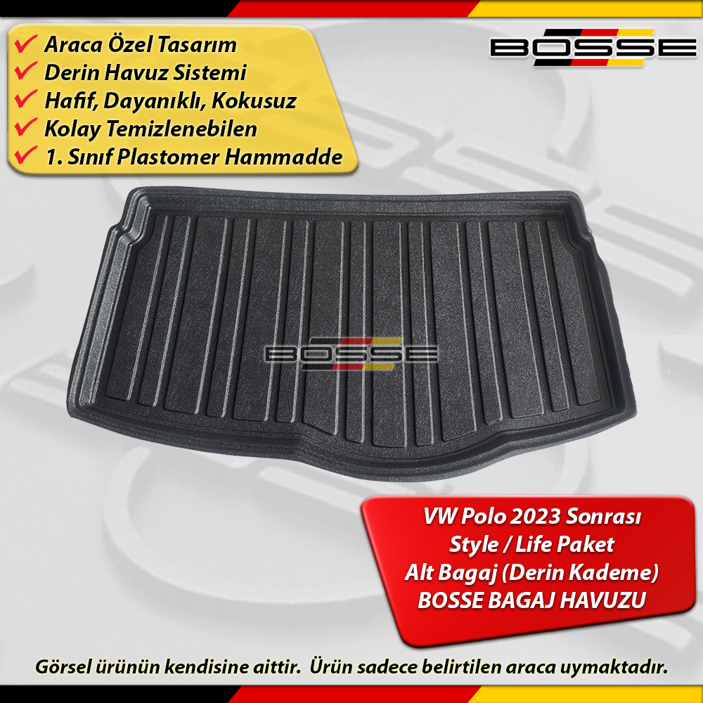 VW Polo Bagaj Havuzu Alt Bagaj (Derin Kademe) Style / Life Paket 2023 Sonrası BOSSE
