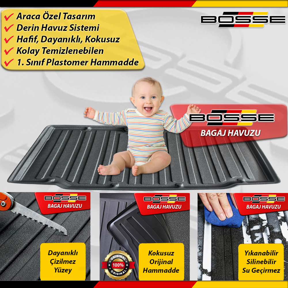 VW Polo Bagaj Havuzu Alt Bagaj (Derin Kademe) Style / Life Paket 2023 Sonrası BOSSE