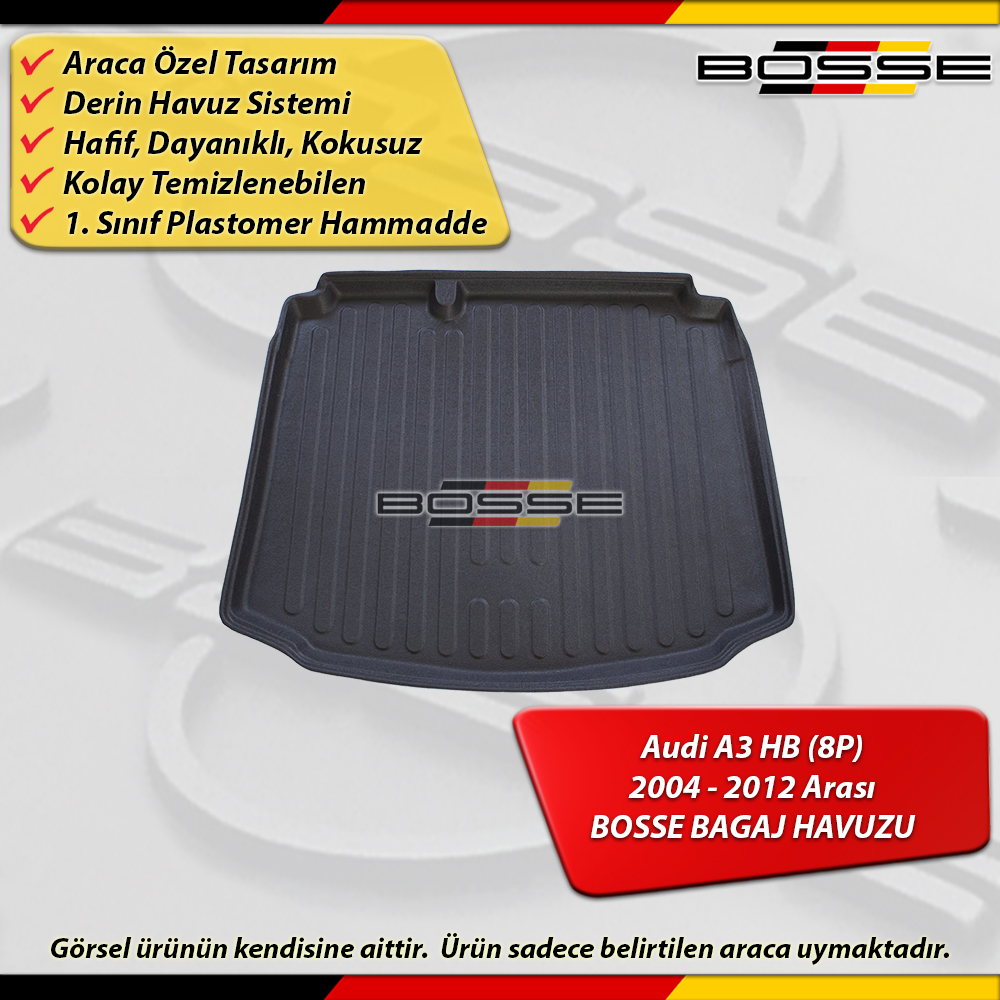 Audi A3 Bagaj Havuzu HB (8P) Sportback 2004 2012 Arası 5 Kapı BOSSE