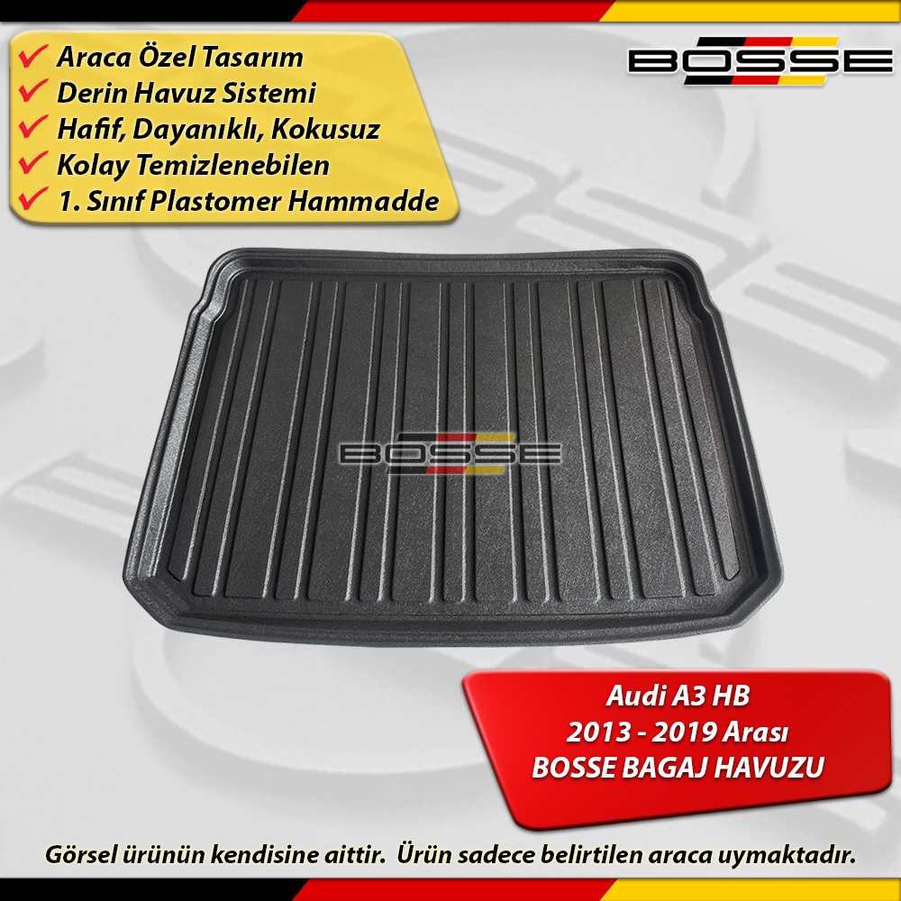 Audi A3 Bagaj Havuzu HB 2013 - 2019 Arası 5 Kapı BOSSE Bagaj Havuzu