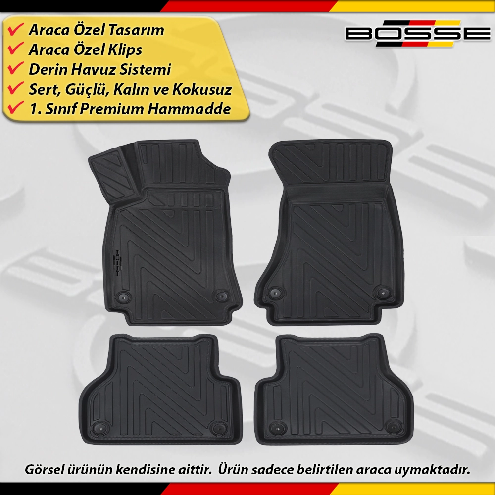 Audi A4 Paspas Araca Özel (B9) 2016 2025 Arası Derin Havuzlu BOSSE North Serisi