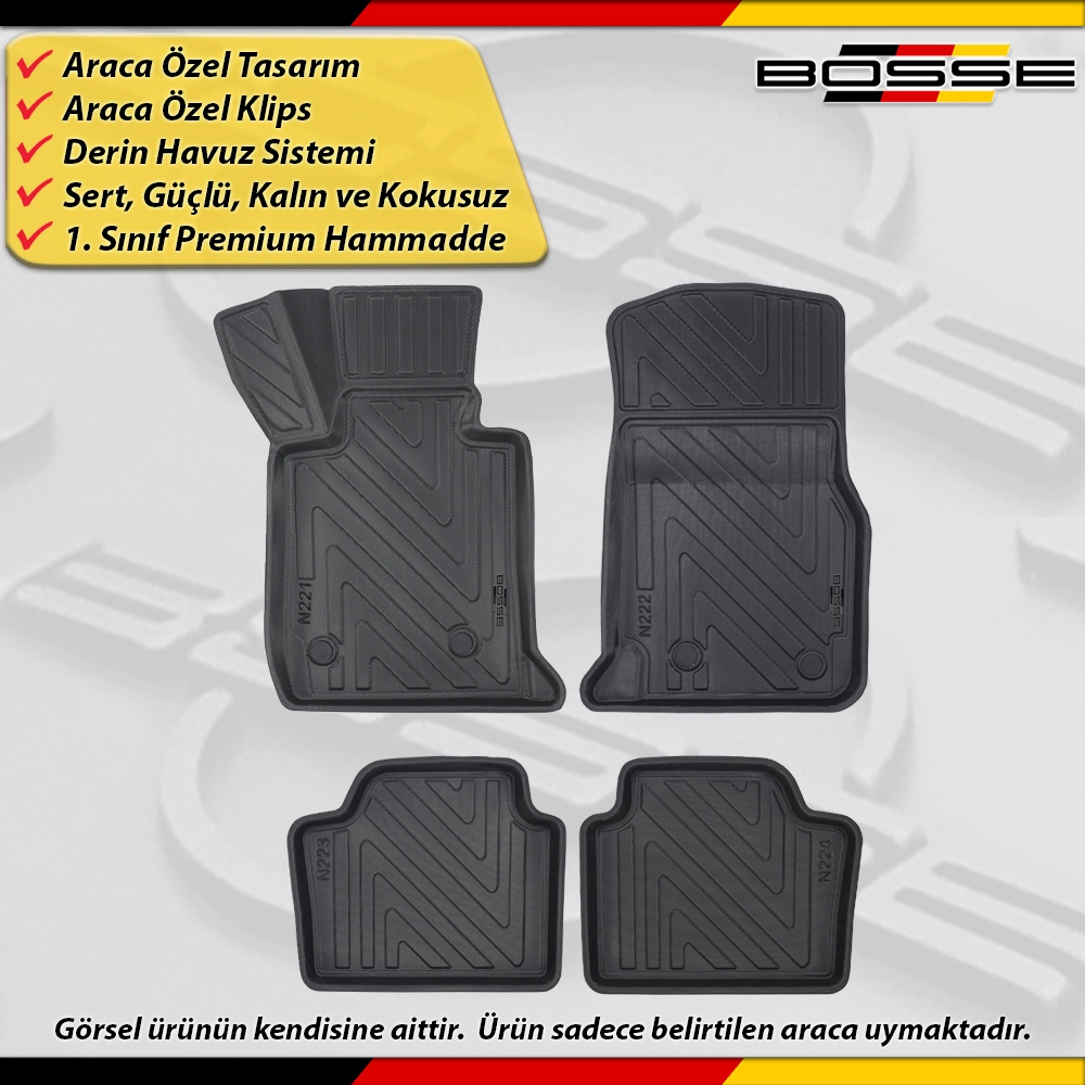Bmw 3 Serisi E36 Paspas Araca Özel 1990-2000 Derin Havuzlu BOSSE North Serisi