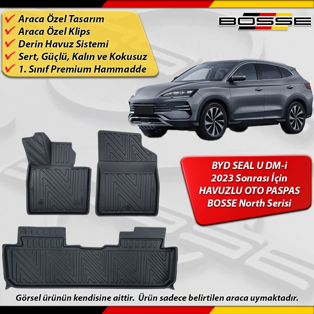 Byd Seal U Paspas Araca Özel Dm-i 2023 Ve Sonrası Derin Havuzlu BOSSE North Serisi