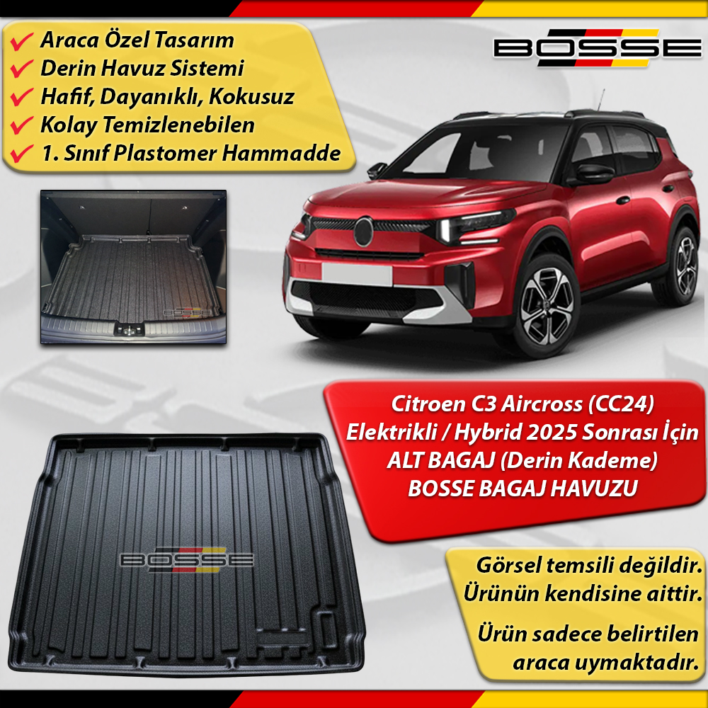 Citroen C3 Aircross Bagaj Havuzu (CC24) ALT KADEME 2025 Sonrası BOSSE