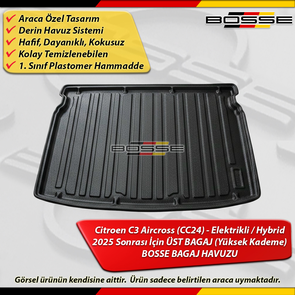 Citroen C3 Aircross Bagaj Havuzu (CC24) ÜST KADEME 2025 Sonrası BOSSE