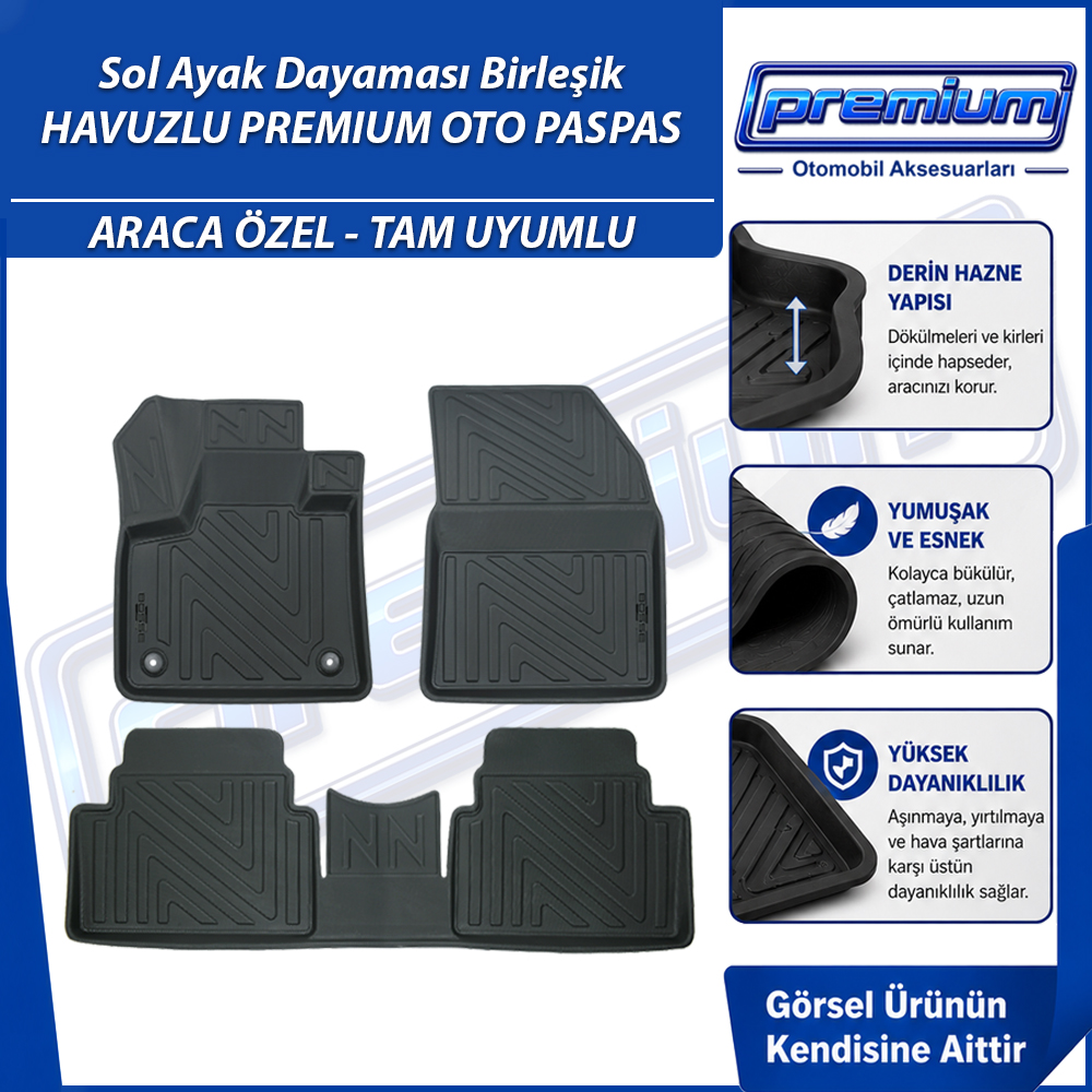 Citroen C5 Aircross 2 Paspas 1.2 MHEV Araca Özel 2025 Sonrası Derin Havuzlu Premium Oto Paspas