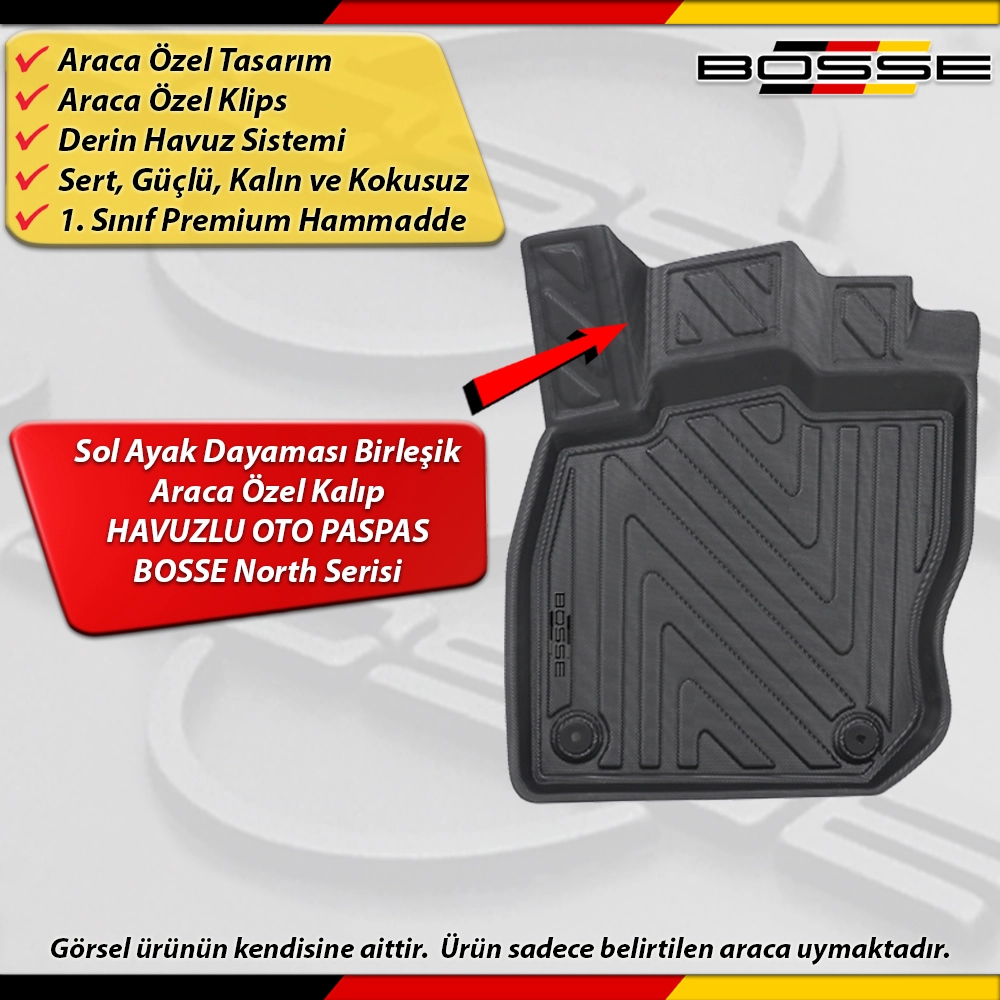 Cupra Leon Paspas Araca Özel (Otomatik) 2023 Sonrası Derin Havuzlu BOSSE North Serisi