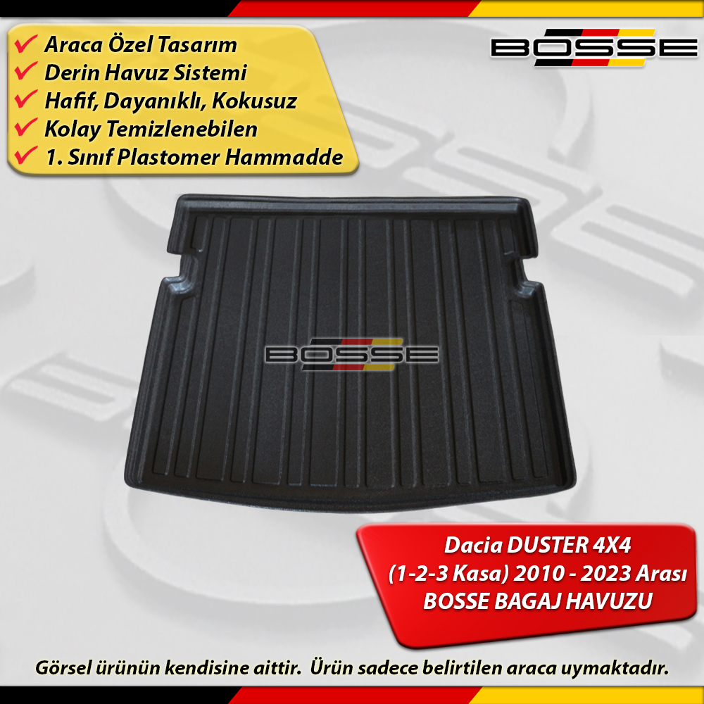 Dacia Duster Bagaj Havuzu 4x4 (1-2-3 Kasalar) 2010 2023 Arası BOSSE