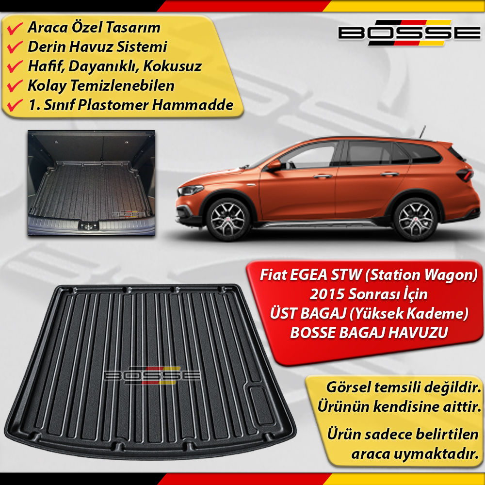 Fiat Egea Bagaj Havuzu STW Station Wagon ÜST BAGAJ (Yüksek Kademe) 2015 Sonrası BOSSE