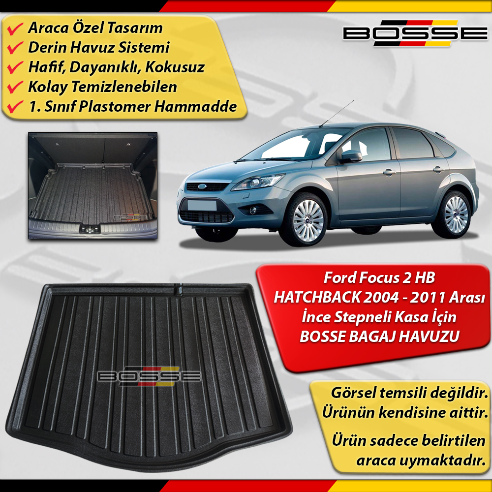 Ford Focus 2 HB Bagaj Havuzu Hatchback İNCE STEPNE 2005 - 2011 Arası BOSSE