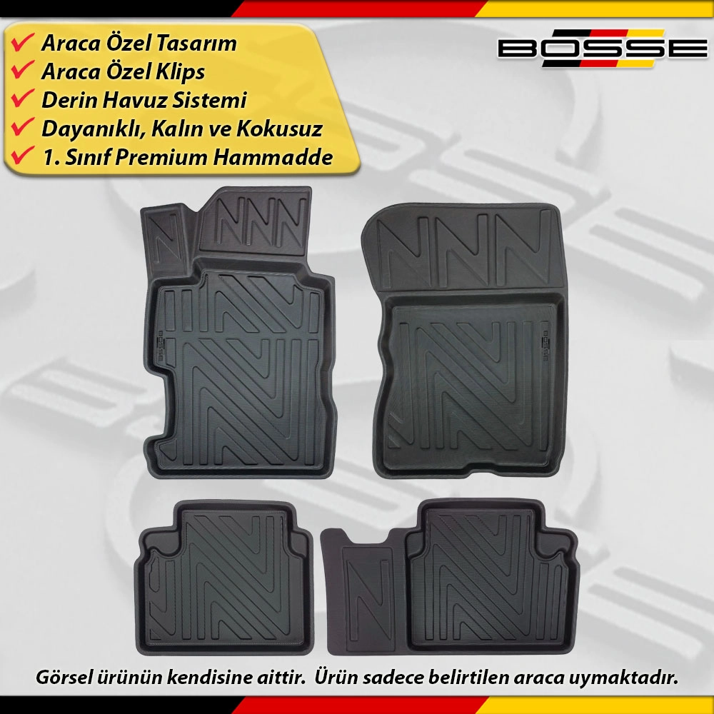 Honda Civic Sedan Paspas FD6 Araca Özel 2006-2012 Derin Havuzlu North Serisi