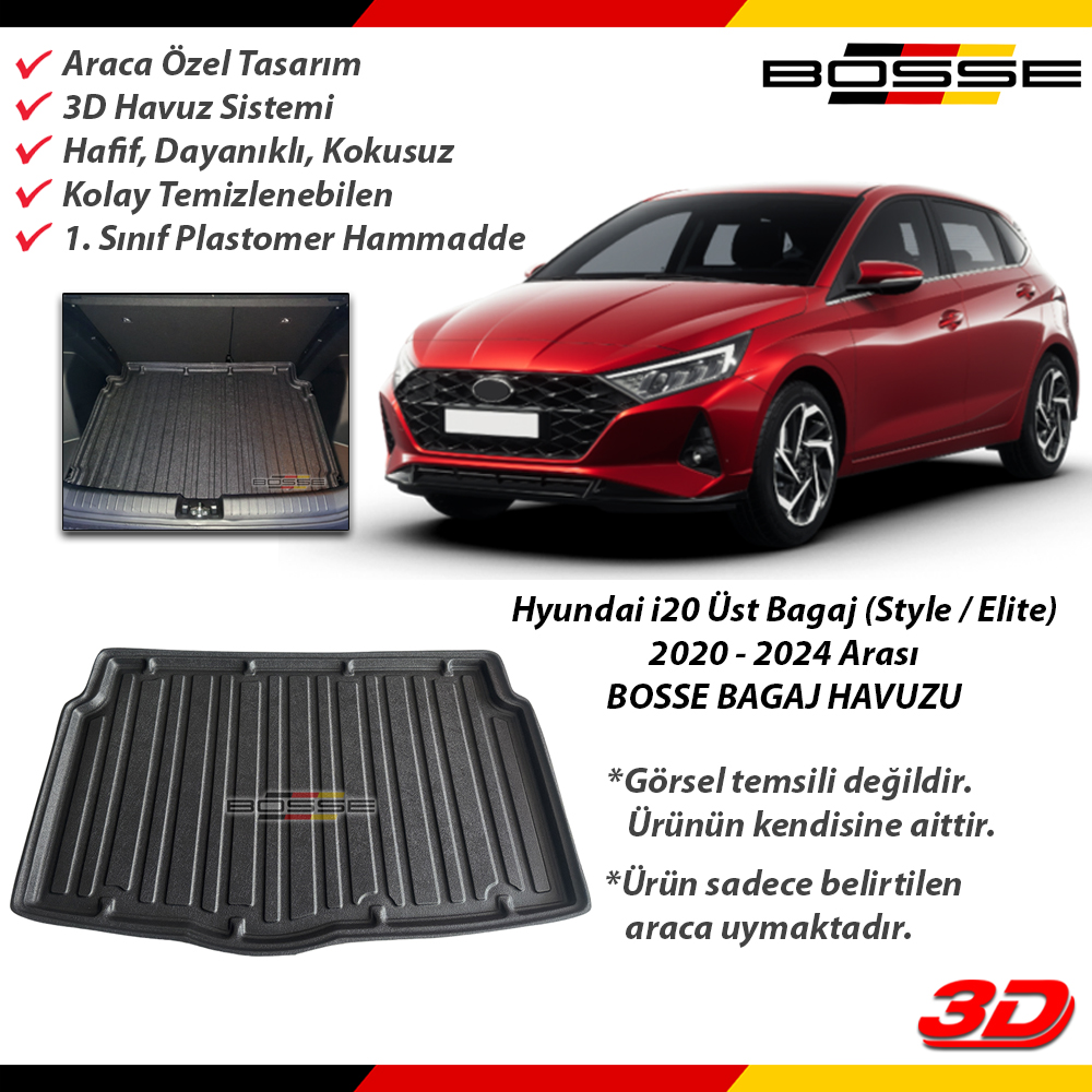 Hyundai i20 Bagaj Havuzu Style / Elite / Jumpy 2020 Sonrası BOSSE