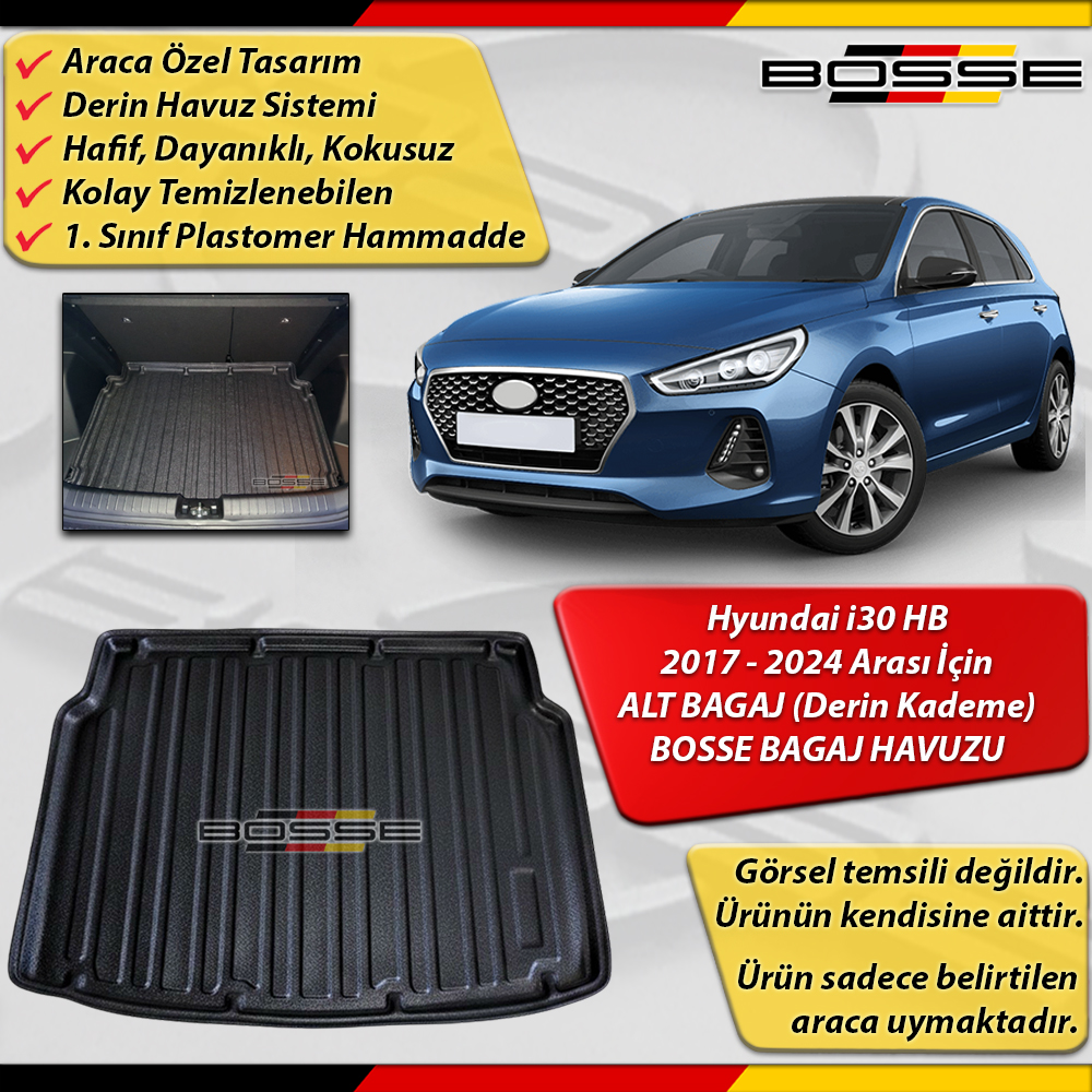 Hyundai i30 Bagaj Havuzu HB Kasa ALT BAGAJ (Derin Kademe) 2017 2024 Arası BOSSE