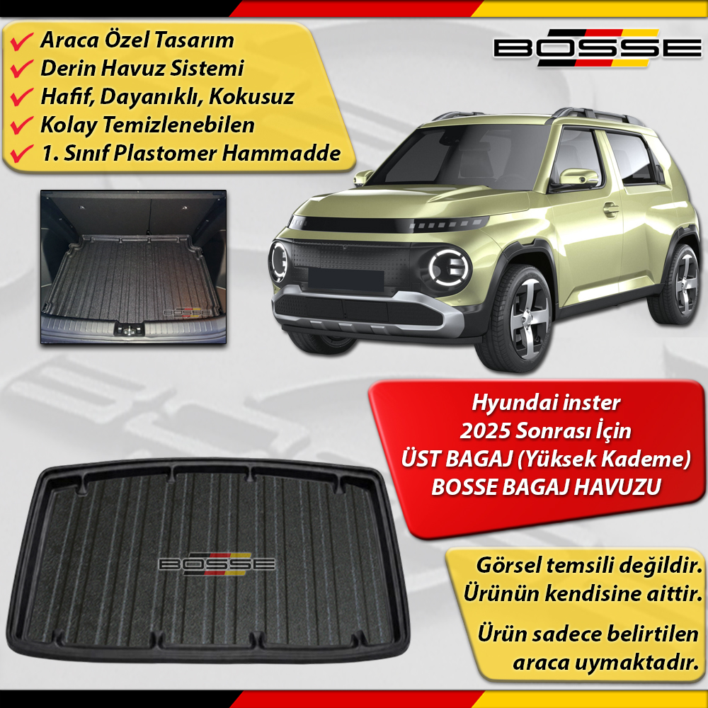 Hyundai inster Bagaj Havuzu ÜST BAGAJ (Yüksek Kademe) Araca Özel BOSSE