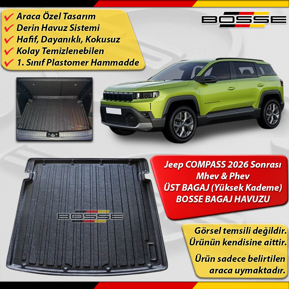 Jeep Compass Bagaj Havuzu Mhev&Phev ÜST BAGAJ (Yüksek Kademe) 2026 Sonrası BOSSE