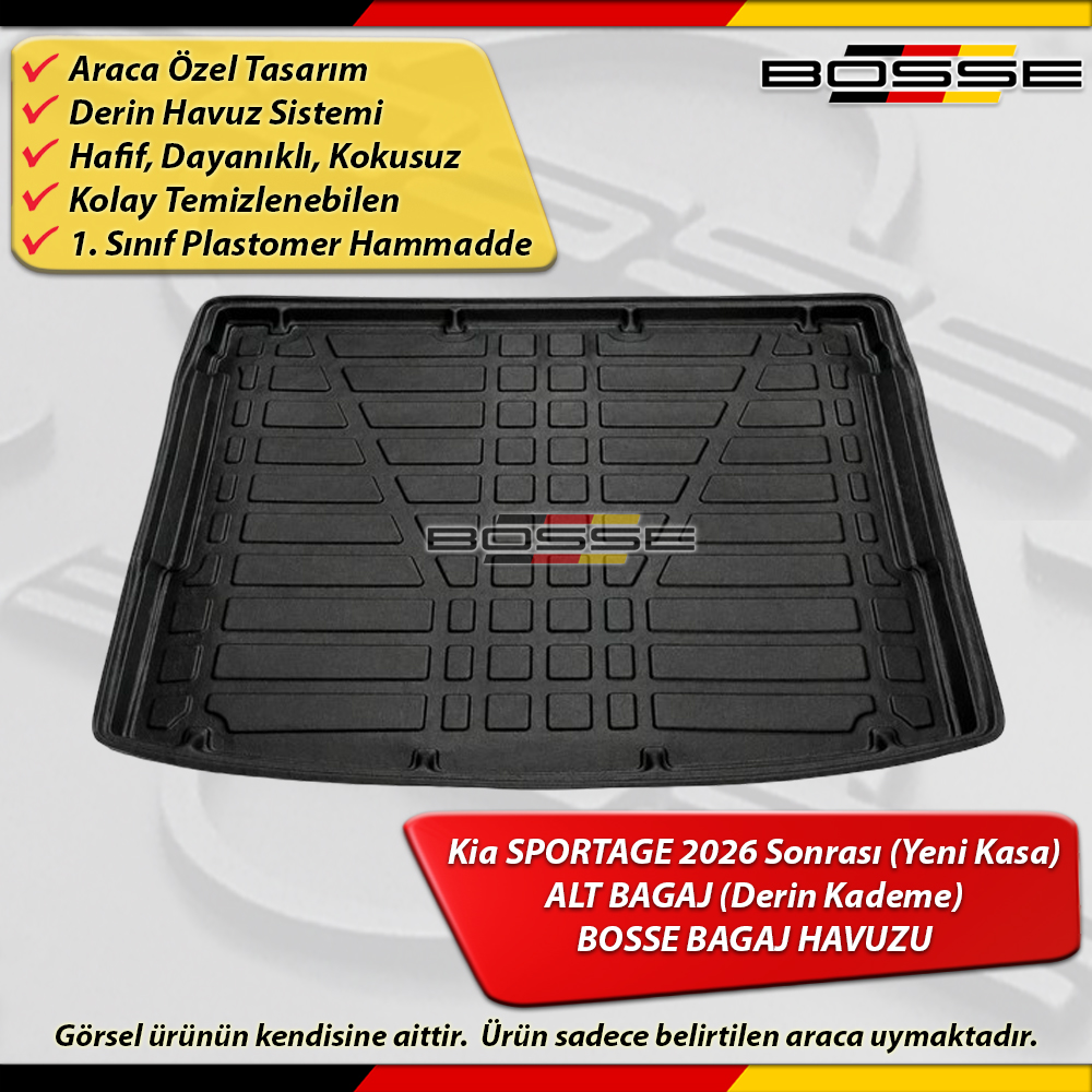Kia Sportage Bagaj Havuzu 2026 Sonrası (Yeni Kasa) ALT BAGAJ (Derin Kademe) BOSSE