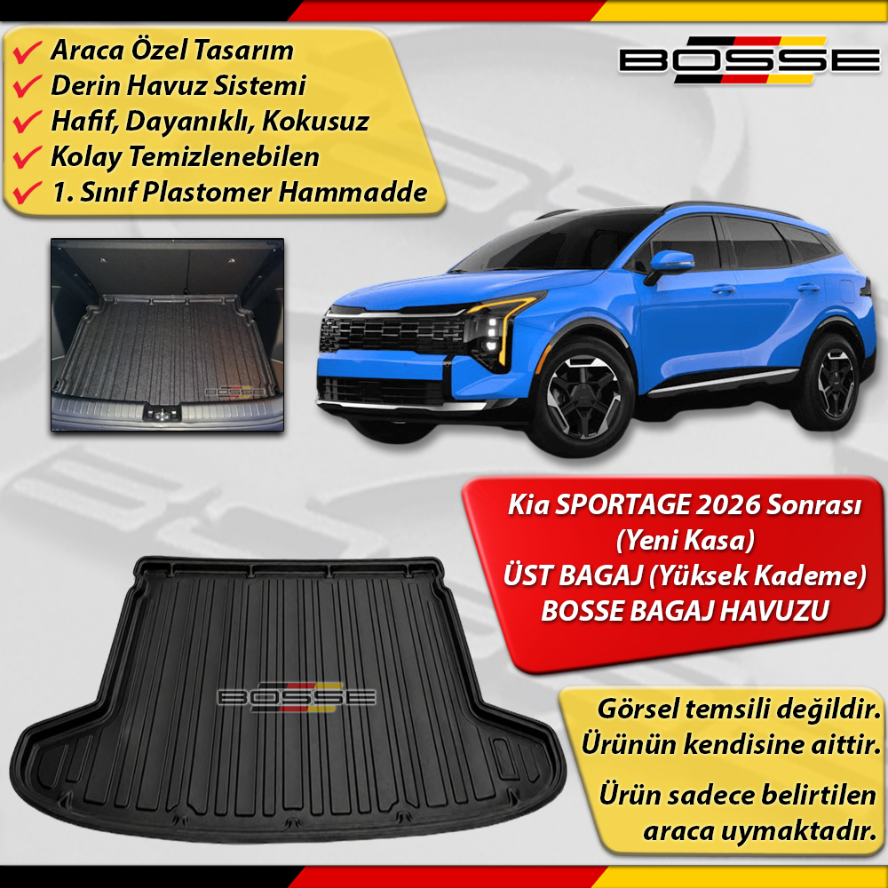 Kia Sportage Bagaj Havuzu 2026 Sonrası (Yeni Kasa) ÜST BAGAJ (Yüksek Kademe) BOSSE