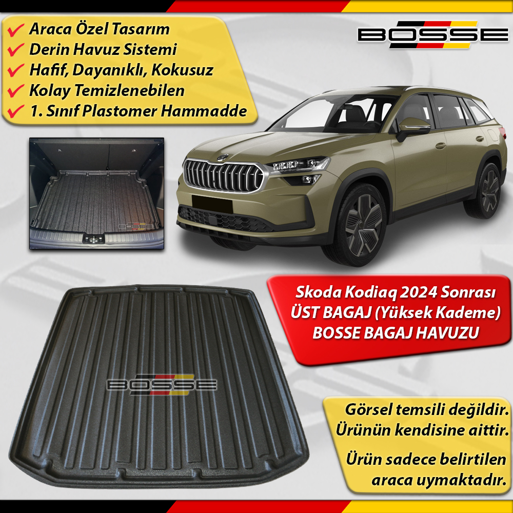 Skoda Kodiaq Bagaj Havuzu ÜST BAGAJ (Yüksek Kademe) 2024 Sonrası BOSSE