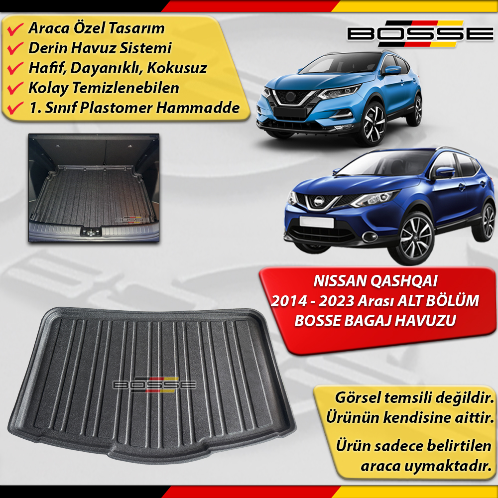 Nissan Qashqai Bagaj Havuzu Visia 5 Koltuk (J11) 2014 2016 Arası BOSSE