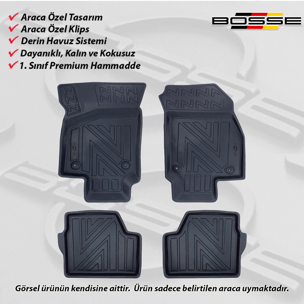 Opel Astra G Paspas Araca Özel 1998 2004 BOSSE 3D Havuzlu Oto Paspas Paspas