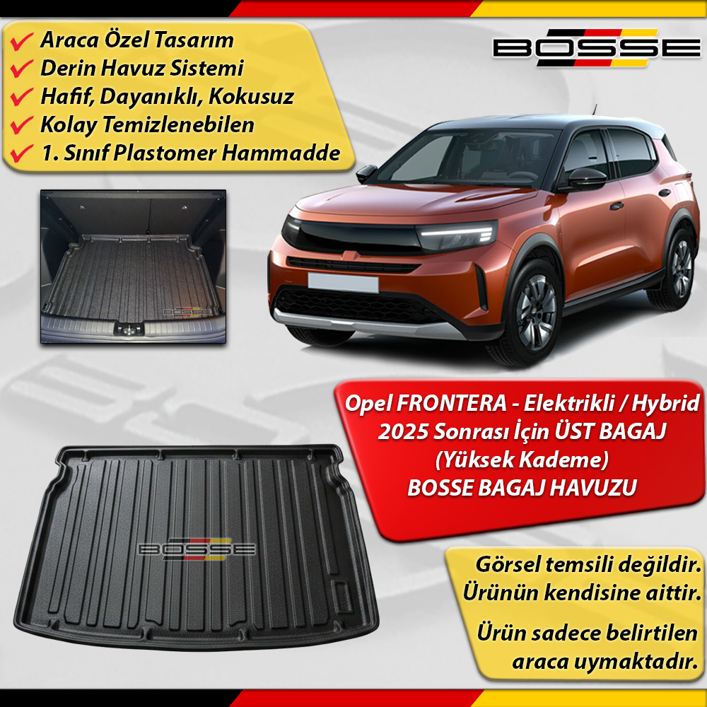 Opel Frontera Bagaj Havuzu Hybrid / Elektrikli ÜST BAGAJ (Yüksek Kademe) 2025 Sonrası BOSSE