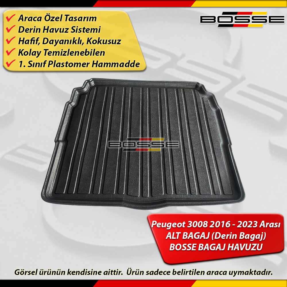 Peugeot 3008 Bagaj Havuzu Alt Bagaj 2016 2023 Arası BOSSE
