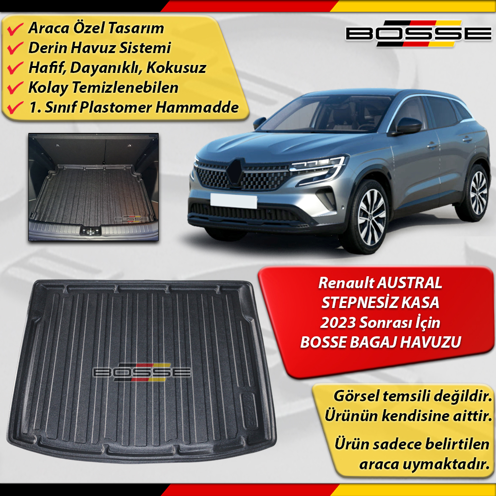 Renault AUSTRAL Bagaj Havuzu STEPNESİZ Kasa İçin 2023 Sonrası BOSSE