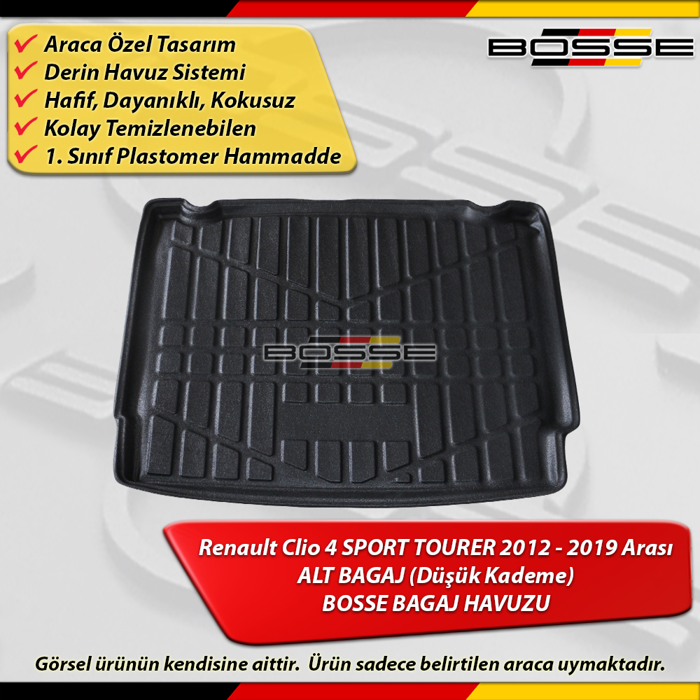 Renault Clio 4 Sport Tourer Bagaj Havuzu ALT BAGAJ (Derin Kademe) 2012 2019 Arası BOSSE