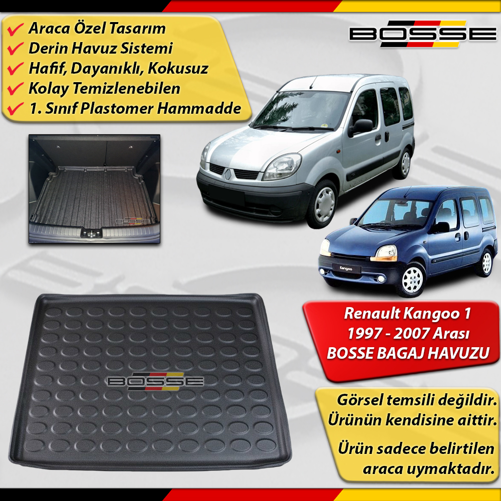 Renault KANGOO Bagaj Havuzu Kangoo 1 İçin 1997 - 2007 Arası BOSSE