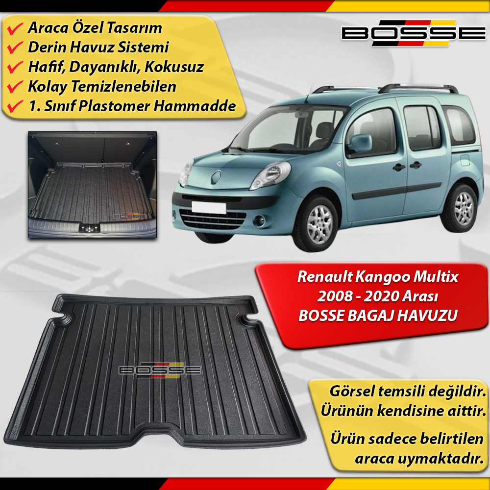 Renault Kangoo Bagaj Havuzu Kangoo 2 İçin 2008 2020 Arası BOSSE