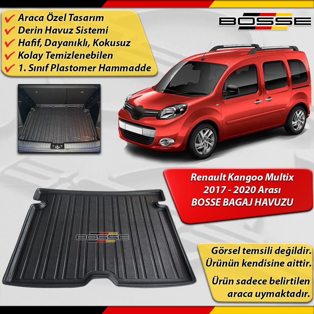 Renault Kangoo Bagaj Havuzu Multix Kangoo 2 İçin 2017 2020 Arası BOSSE