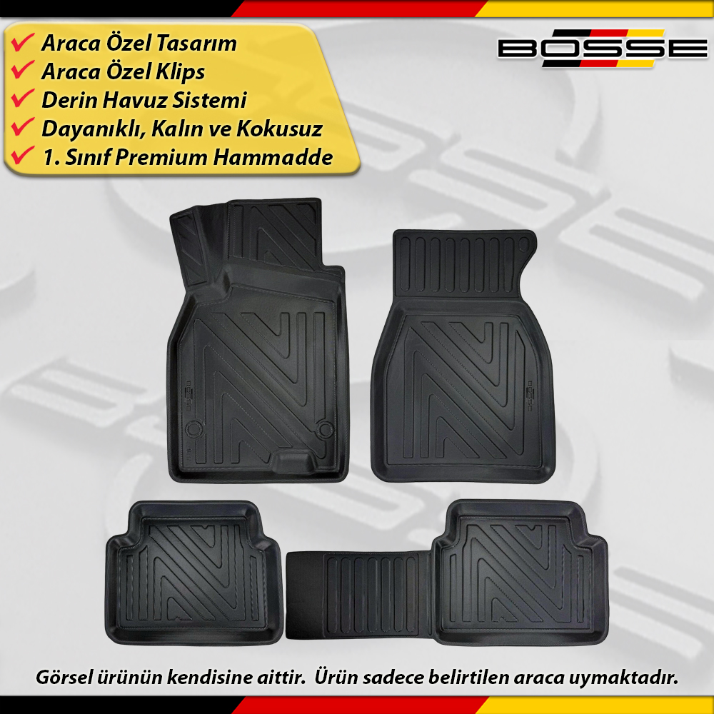 Renault Megane 2 Paspas Sedan/Station/Grand Tourer Araca Özel 2004-2009 Arası Derin Havuzlu North