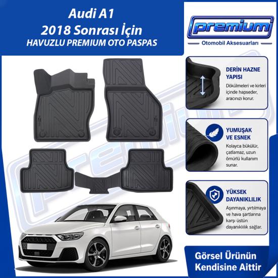 Audi A1 Paspas Araca Özel 2018 Sonrası Derin Havuzlu Premium Oto Paspas