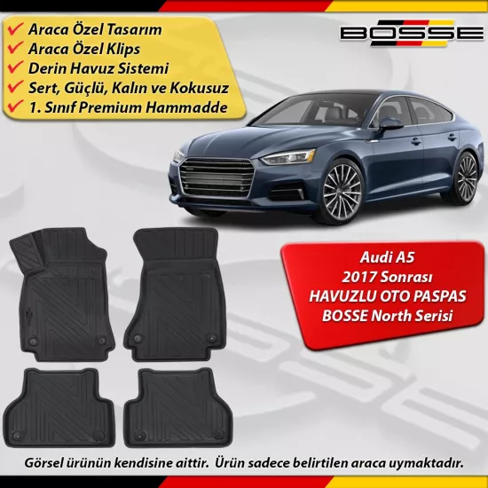Audi A5 Paspas Araca Özel 2017 Ve Sonrası Derin Havuzlu BOSSE North Serisi