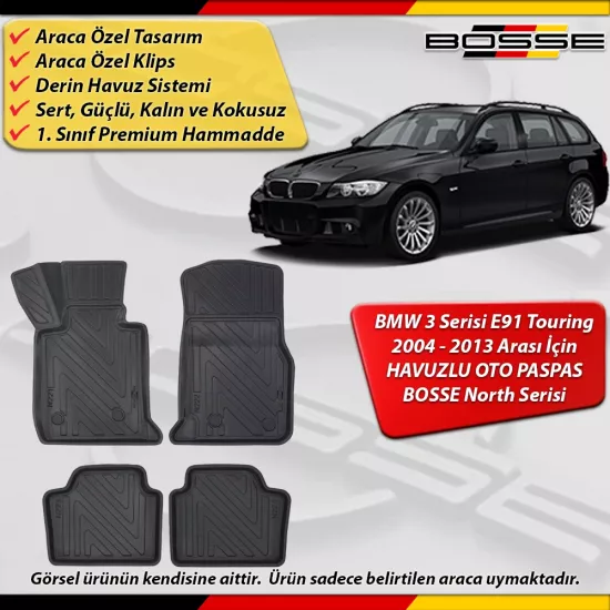 Bmw 3 Serisi E91 Paspas Araca Özel Touring 2004-2013 Derin Havuzlu BOSSE North Serisi