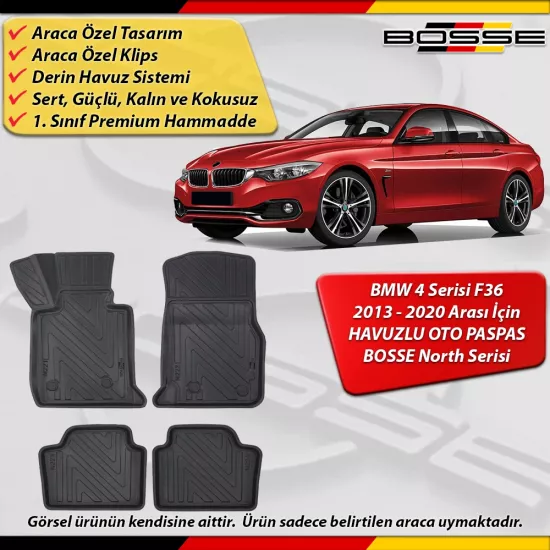 Bmw 4 Serisi F36 Paspas Araca Özel 2013-2020 Derin Havuzlu BOSSE North Serisi