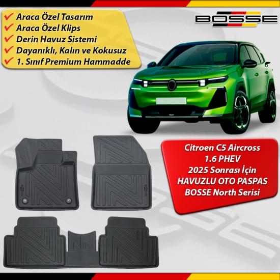 Citroen C5 Aircross 2 Paspas 1.6 PHEV Plug in Hybrid Araca Özel 2025 Sonrası Derin Havuzlu Paspas