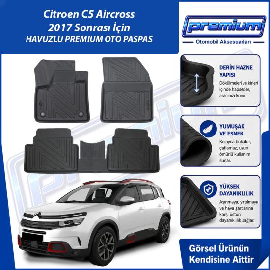 Citroen C5 Aircross Paspas Araca Özel 2017 Sonrası Derin Havuzlu Premium Oto Paspas