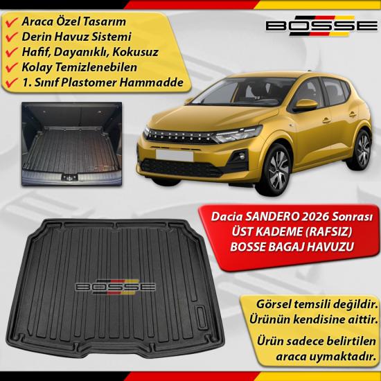 Dacia Sandero Bagaj Havuzu ÜST KADEME (Rafsız) 2026 Sonrası Araca Özel BOSSE