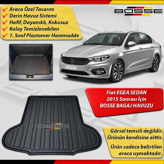 Fiat Egea Bagaj Havuzu SEDAN 2015 Sonrası BOSSE 3D Bagaj Havuzu
