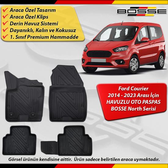 Ford Courier Paspas Araca Özel 2014-2023 Derin Havuzlu Paspas BOSSE North Serisi
