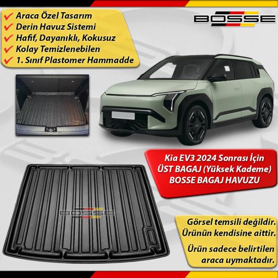 Kia EV3 Bagaj Havuzu EV-3 ÜST BAGAJ (Yüksek Kademe) 2024 Sonrası BOSSE 3D Bagaj Havuzu