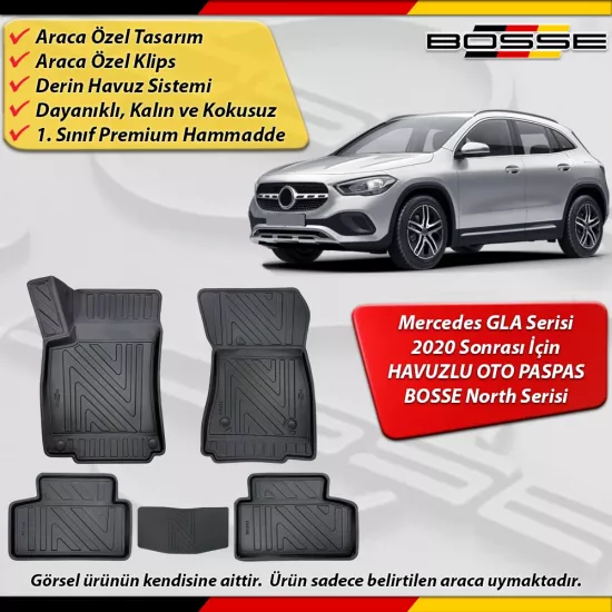 Mercedes GLA Serisi Paspas Araca Özel H247 Kasa 2020 Sonrası Derin Havuzlu BOSSE North Serisi