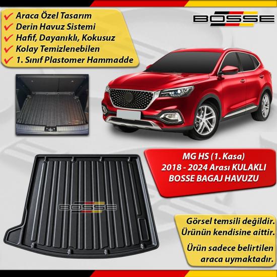 MG HS Bagaj Havuzu (1.Kasa) Araca Özel KULAKLI Tip 2018 - 2024 Arası BOSSE 3D Bagaj Havuzu