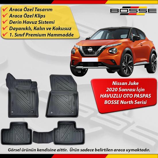 Nissan Juke Paspas Araca Özel Paspas 2020 Sonrası Derin Havuzlu Paspas BOSSE North Serisi