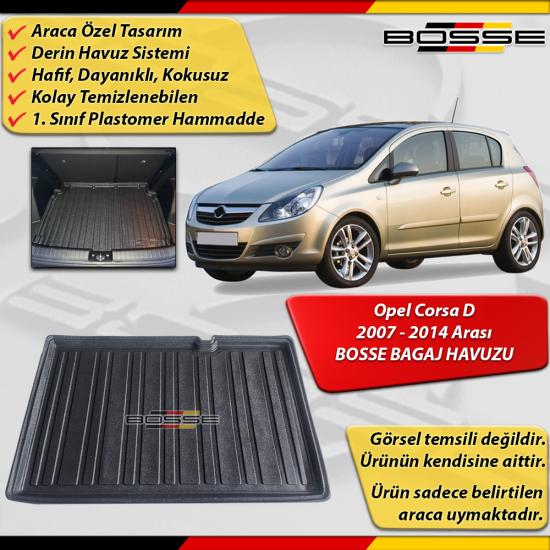 Opel Corsa D ve E Bagaj Havuzu 2007 2019 Arası BOSSE Bagaj Havuzu