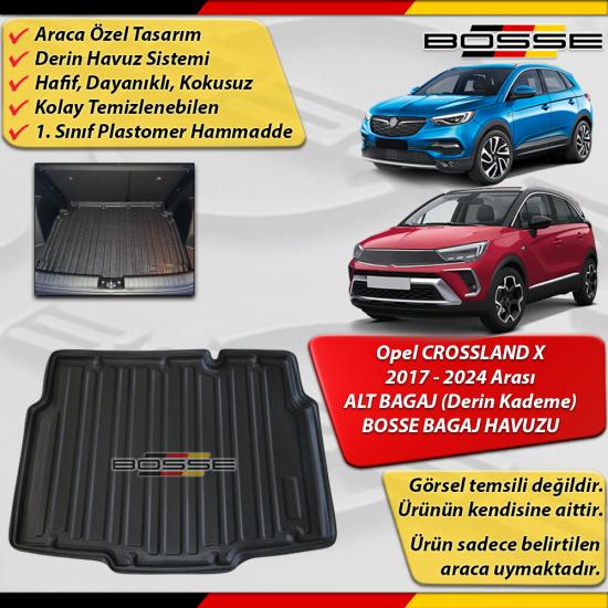 Opel Crossland X Bagaj Havuzu ALT BAGAJ (Derin Kademe) 2017 2024 Arası BOSSE 3D Bagaj Havuzu
